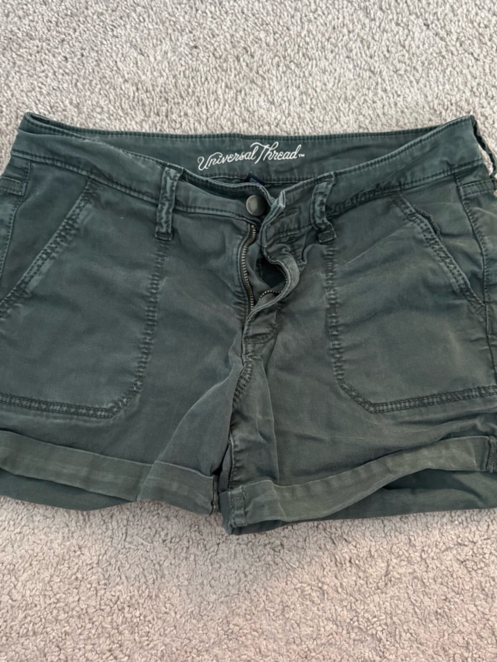 Universal Thread Olive Green Women's Utility Jean Shorts